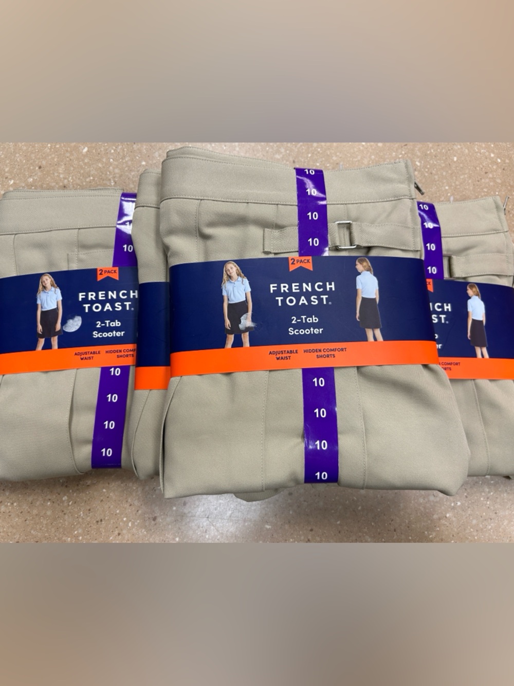 French Toast Tan Girls' Skort 2-Pack